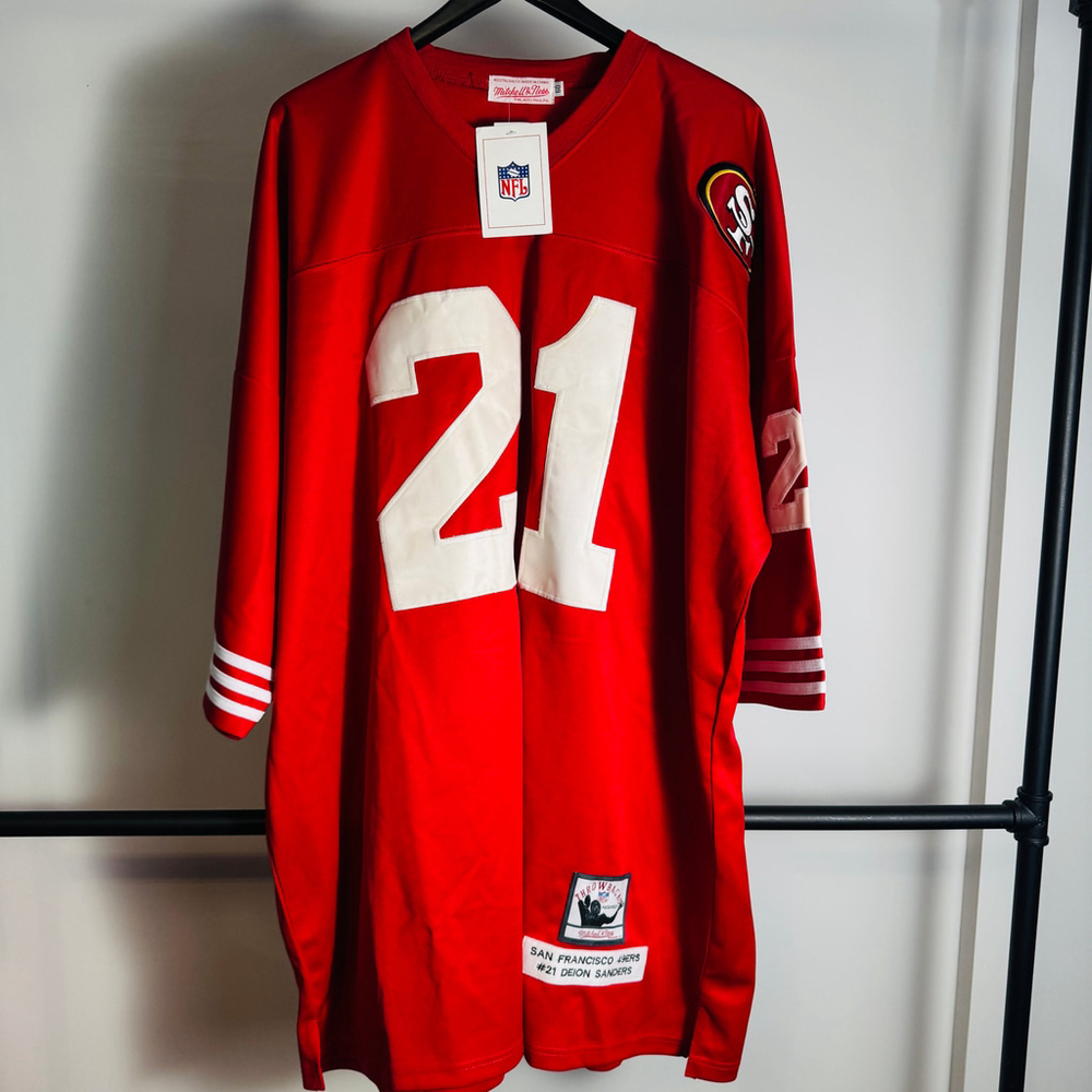 Men's Mitchell & Ness San Francisco 49ers Sanders Jersey size 60